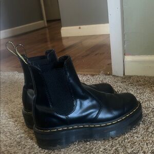 Platform Dr. Martens Black Leather Boots
